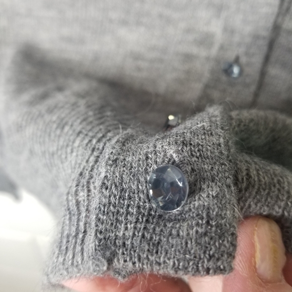 J Crew dulphine gray alpaca merino blend cardigan - Picture 4 of 6